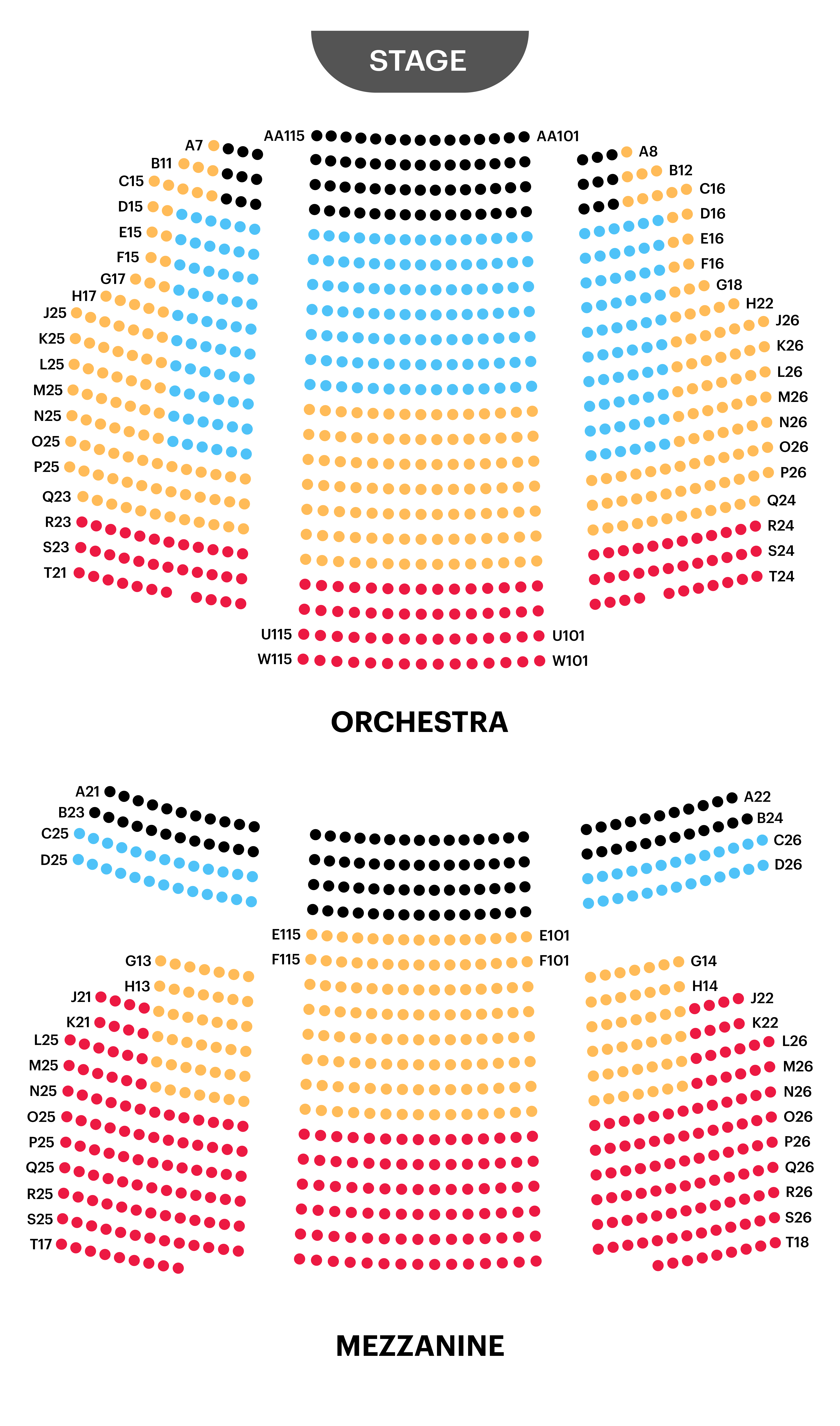 Music box theater nyc seating deals chart